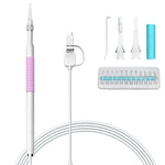 Outil de nettoyage d'oreille HD 1,3 million I98 avec endoscope boroscope à 6 LED, diamètre de l'objectif : 5,5 mm