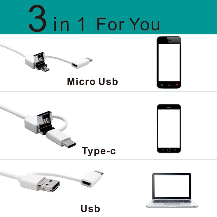 Outil de nettoyage d'oreille HD 1,3 million I98 avec endoscope boroscope à 6 LED, diamètre de l'objectif : 5,5 mm