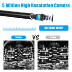 F220 Endoscope d'inspection WIFI 5.5mm HD 5.0MP avec 6 LED, Longueur : 5m, Longueur : 5m