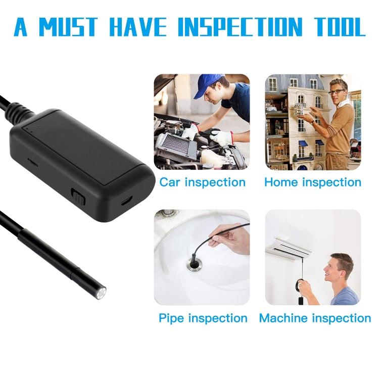 F220 Endoscope d'inspection WIFI 5.5mm HD 5.0MP avec 6 LED, Longueur : 5m, Longueur : 5m