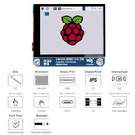 Écran LCD IPS HDMI (H) 2,8 pouces 480x640 de Waveshare, entièrement laminé