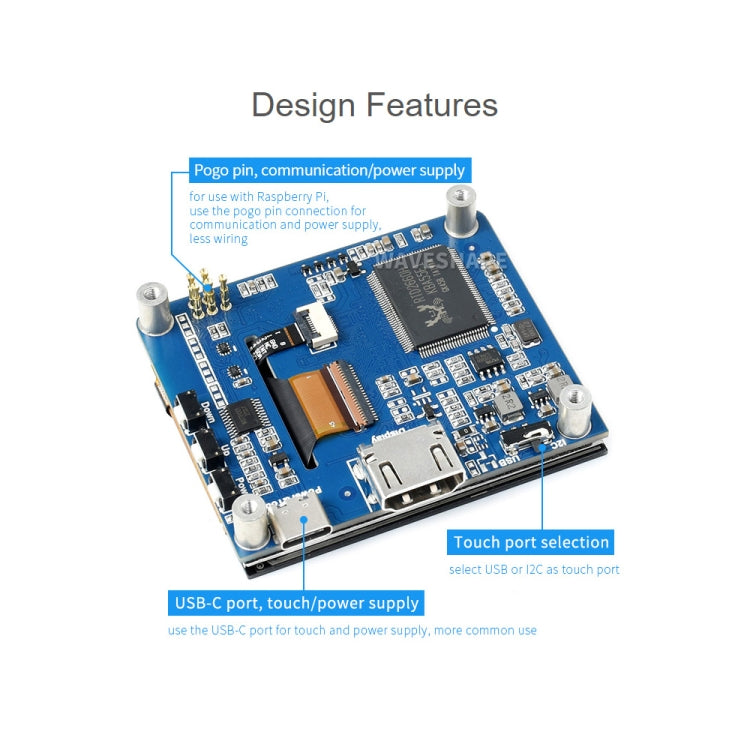 Écran LCD IPS HDMI (H) 2,8 pouces 480x640 de Waveshare, entièrement laminé