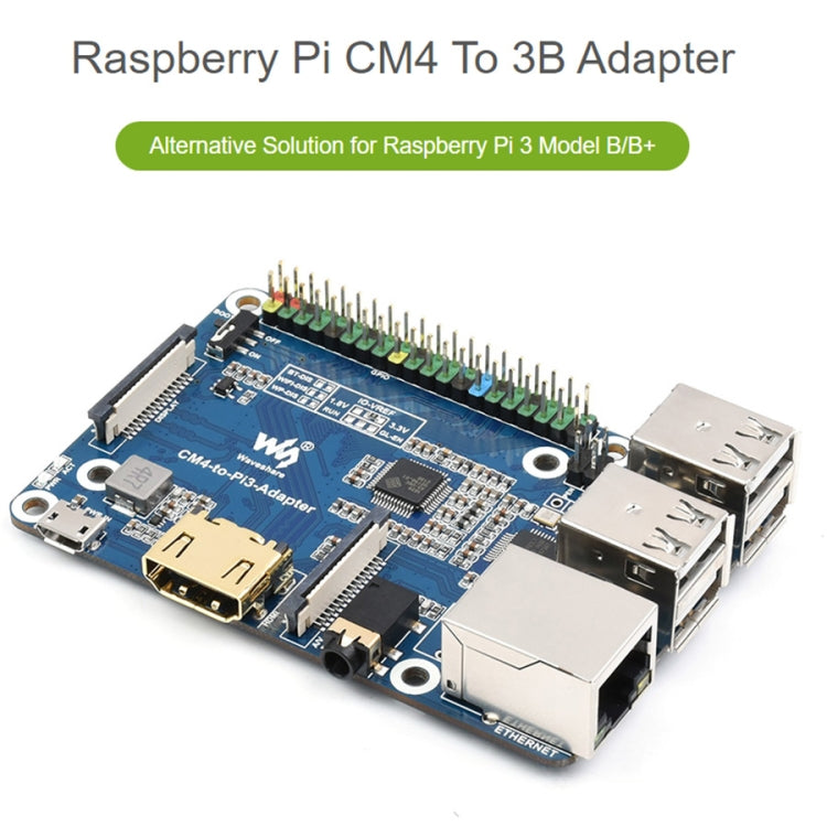 Adaptateur Raspberry Pi CM4 vers 3B pour Raspberry Pi 3 modèle B/B+, Pi CM4 vers 3B