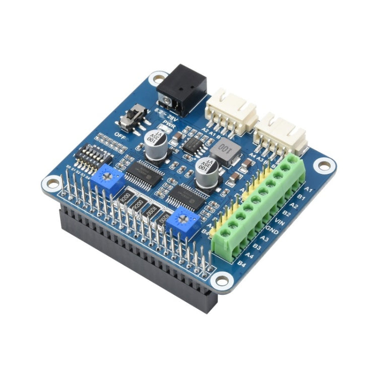 Waveshare HRB8825 HAT pour Moteur Pas à Pas pour Raspberry Pi, pilote deux moteurs pas à pas, jusqu'à 1/32 micropas