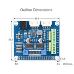 Waveshare HRB8825 HAT pour Moteur Pas à Pas pour Raspberry Pi, pilote deux moteurs pas à pas, jusqu'à 1/32 micropas
