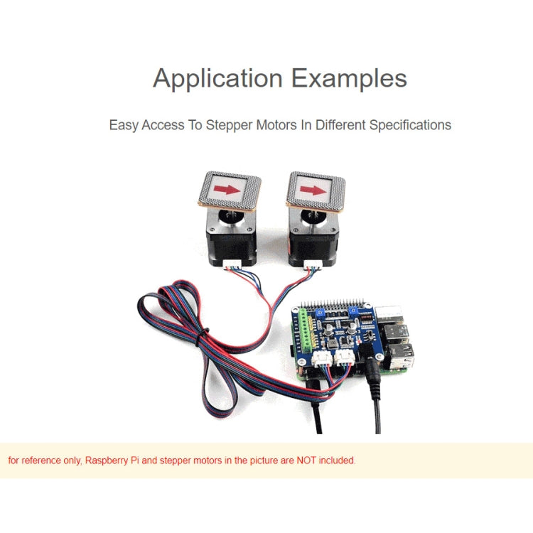 Waveshare HRB8825 HAT pour Moteur Pas à Pas pour Raspberry Pi, pilote deux moteurs pas à pas, jusqu'à 1/32 micropas