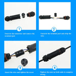 Connecteur câble étanche IP68 3 broches type T XY25, XY25(T3)