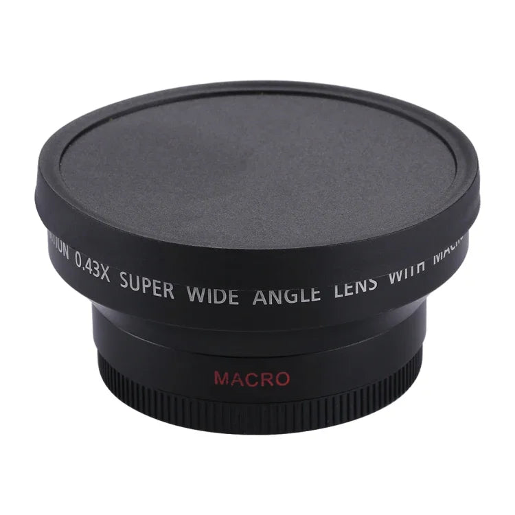Objectif super grand angle 0,43X de 62 mm avec objectif macro, 62 mm