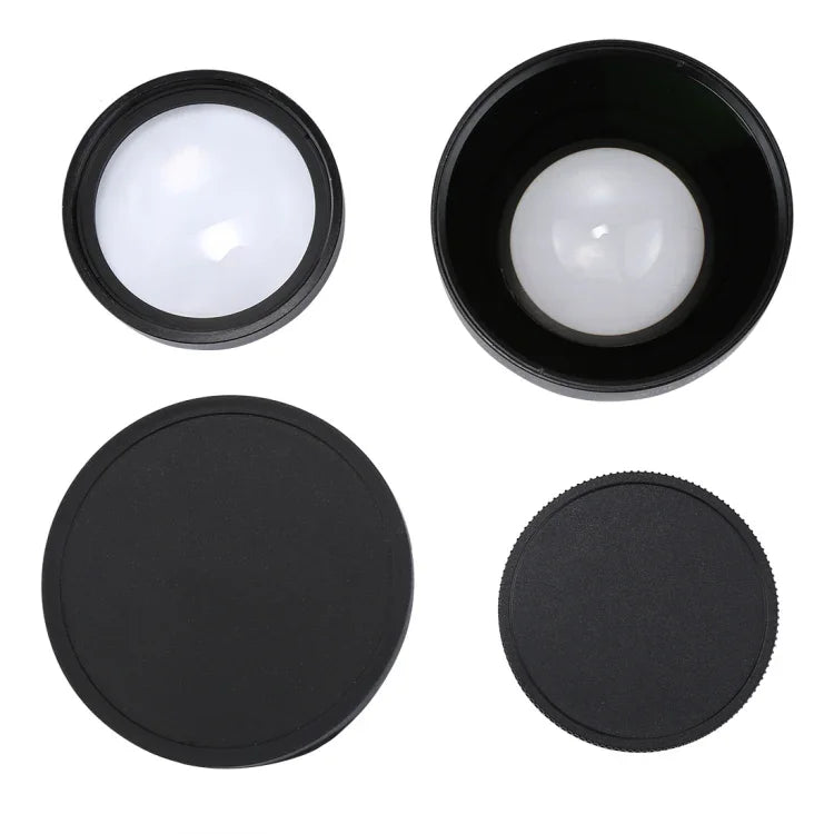 Objectif super grand angle 0,43X de 62 mm avec objectif macro, 62 mm