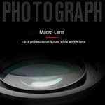 Objectif super grand angle 0,43X de 62 mm avec objectif macro, 62 mm