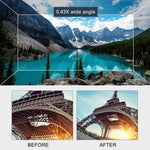 Objectif super grand angle 0,43X de 62 mm avec objectif macro, 62 mm
