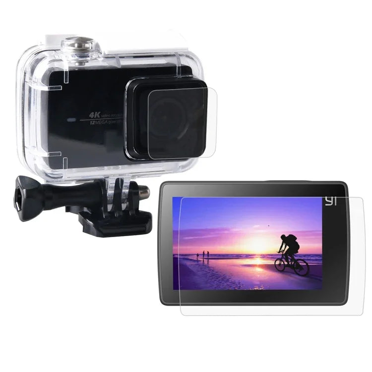 Protection d'écran LCD ultra-transparente + film protecteur d'objectif en verre pour appareil photo Xiaomi Xiaoyi II 4K