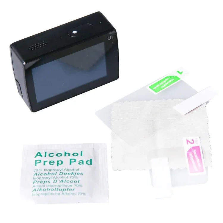 Protection d'écran LCD ultra-transparente + film protecteur d'objectif en verre pour appareil photo Xiaomi Xiaoyi II 4K