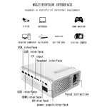 Projecteur LCD HD YG520 1800 Lumens, haut-parleur intégré, compatible avec les clés USB, les disques durs externes, les cartes SD, les connexions AV pour DVD et décodeurs, version standard.