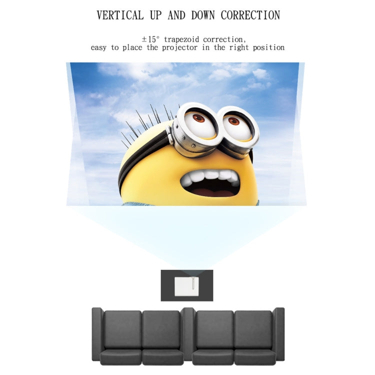 Projecteur LCD HD YG520 1800 Lumens, haut-parleur intégré, compatible avec les clés USB, les disques durs externes, les cartes SD, les connexions AV pour DVD et décodeurs, version standard.