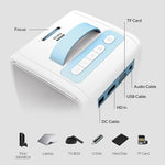 Vidéoprojecteur pour enfants W-S1 10 W 30 lumens HD 1080P Technologie LCD, compatible AV/USB/Mini carte SD/HDMI/Audio
