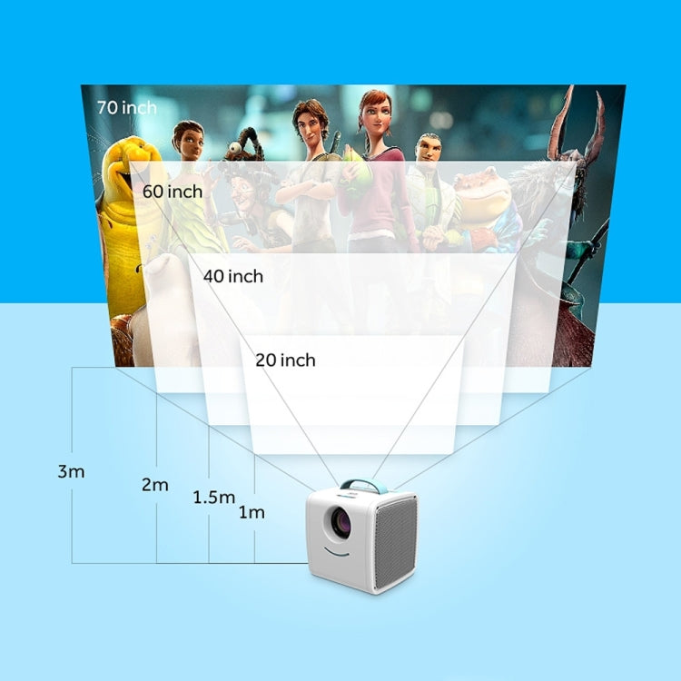 Vidéoprojecteur pour enfants W-S1 10 W 30 lumens HD 1080P Technologie LCD, compatible AV/USB/Mini carte SD/HDMI/Audio