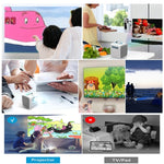 Vidéoprojecteur pour enfants W-S1 10 W 30 lumens HD 1080P Technologie LCD, compatible AV/USB/Mini carte SD/HDMI/Audio