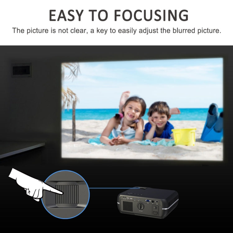 DH-A10 Projecteur intelligent HD LCD 5,8 pouces 4200 lumens 1280 x 800P avec télécommande, OS Android 6.0, compatible WiFi, Bluetooth, HDMIx2, USBx2, VGA, AV IN/RCA, RJ45, LAN
