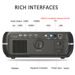 DH-A10 Projecteur intelligent HD LCD 5,8 pouces 4200 lumens 1280 x 800P avec télécommande, OS Android 6.0, compatible WiFi, Bluetooth, HDMIx2, USBx2, VGA, AV IN/RCA, RJ45, LAN