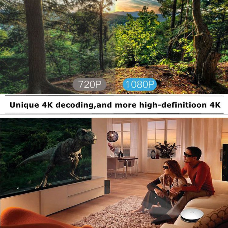 Wejoy DL-S9 220 Lumens 1280x720 720P Android 6.0 HD Bluetooth WiFi Projecteur Laser Intelligent 3D, Prise en Charge HDMI / USB x 2 / Carte TF
