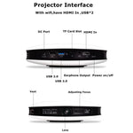Wejoy DL-S9 220 Lumens 1280x720 720P Android 6.0 HD Bluetooth WiFi Projecteur Laser Intelligent 3D, Prise en Charge HDMI / USB x 2 / Carte TF