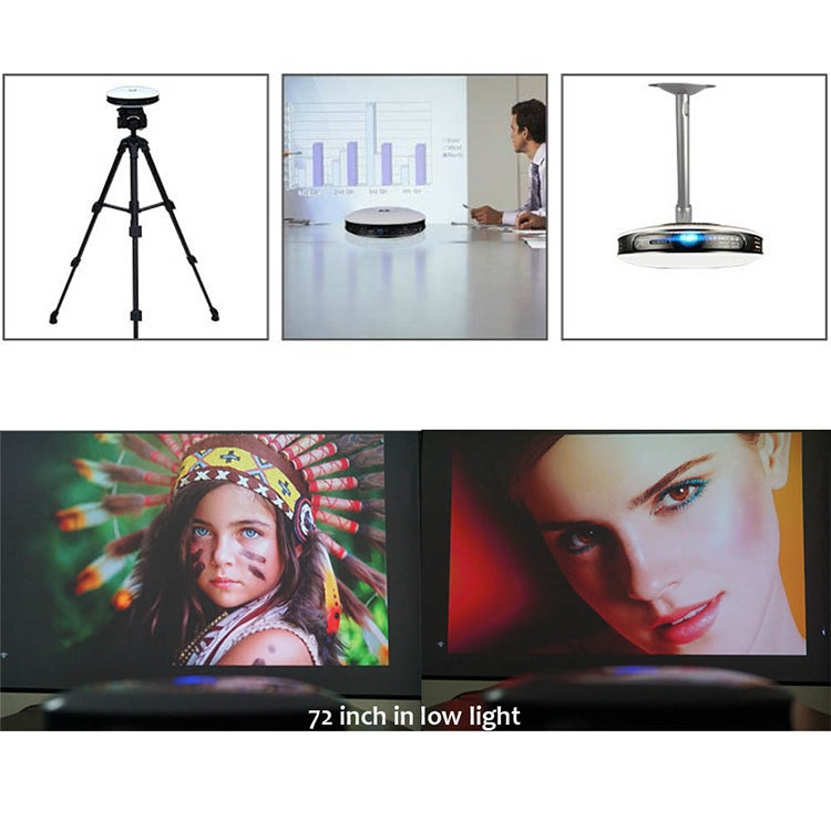 Wejoy DL-S9 220 Lumens 1280x720 720P Android 6.0 HD Bluetooth WiFi Projecteur Laser Intelligent 3D, Prise en Charge HDMI / USB x 2 / Carte TF