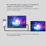 Écran portable ultra-fin HD 1080P à bords étroits M8 de 14 pouces