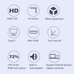 Écran portable ultra-fin HD 1080P à bords étroits M8 de 14 pouces