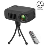 A2000 Mini projecteur portable 800 Lumens LCD Home Theater, Support 1080P, Prise Royaume-Uni