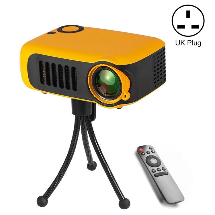 A2000 Mini projecteur portable 800 Lumens LCD Home Theater, Support 1080P, Prise Royaume-Uni