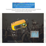 A2000 Mini projecteur portable 800 Lumens LCD Home Theater, Support 1080P, Prise Royaume-Uni
