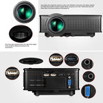 Projecteur LED Home Cinema LY-40 de 1800 lumens, 1280 x 800, avec télécommande, prise UE, LY-40 prise UE