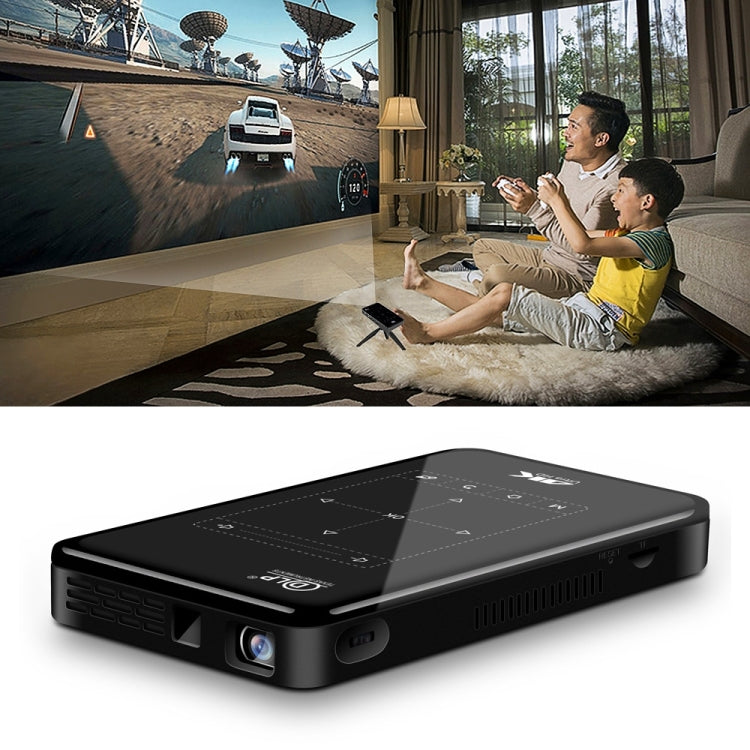 Mini projecteur intelligent P09 portable 4K Ultra HD DLP avec télécommande infrarouge, Amlogic S905X 4 cœurs A53 jusqu'à 1,5 GHz Android 6.0, 1 Go+8 Go, prend en charge le Wi-Fi 2,4 G/5 G, Bluetooth, carte TF