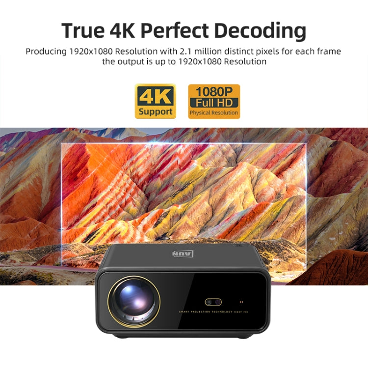 Projecteur LED HD numérique portable AUN U001 4K 18000 lumens pour home cinéma, prise US, prise UK, prise AU