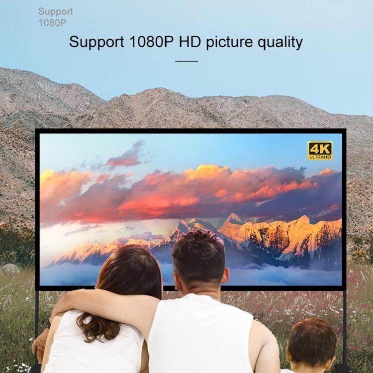Rideau de projection pliable en polyester pour extérieur, taille : 120 pouces (16:9), taille : 120 pouces