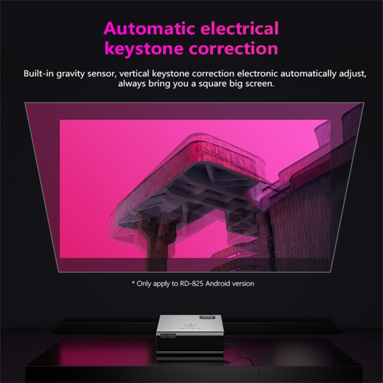 RD825 Mini projecteur LED 1280x720 2200LM pour cinéma maison, compatible HDMI, AV, VGA et USB, version générale, version générale