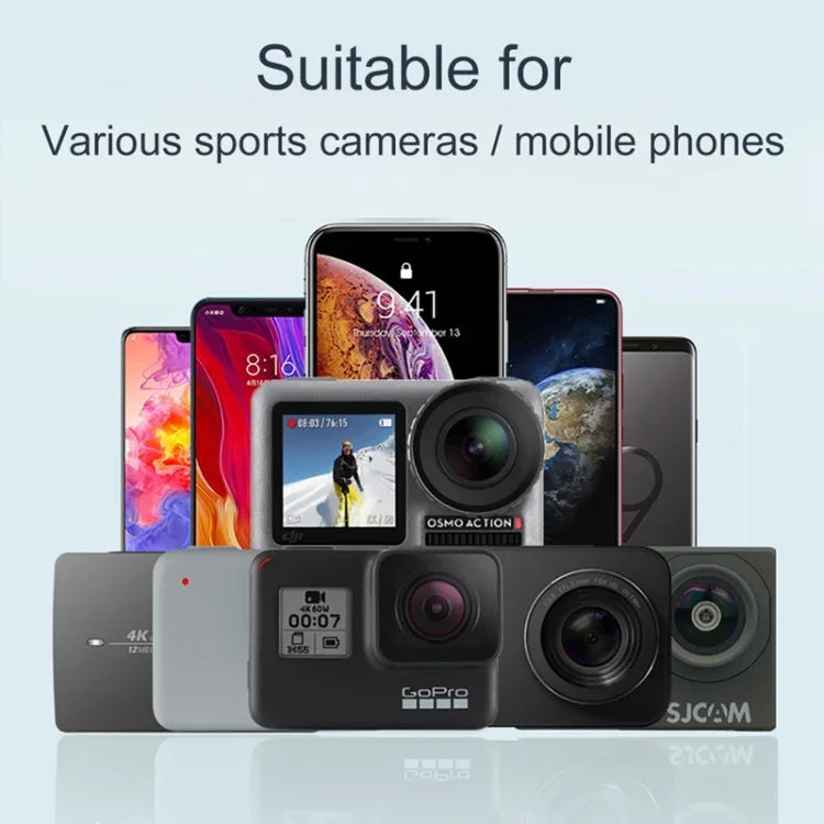 RUIGPRO Trépied monobloc portable avec perche à selfie et monopode télescopique pour GoPro, Insta360, DJI et autres caméras d'action (noir)