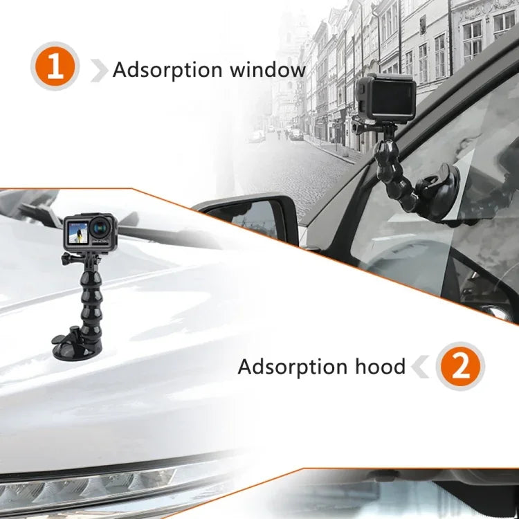 Support de fixation à ventouse Jaws Flex Clamp pour GoPro, Insta360, DJI et autres caméras d'action, Jaws Flex Clamp