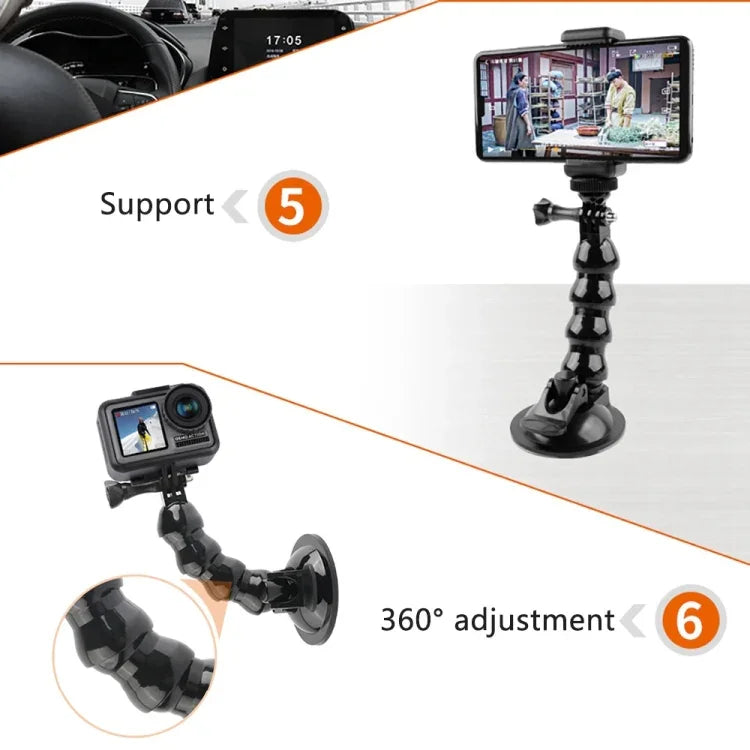Support de fixation à ventouse Jaws Flex Clamp pour GoPro, Insta360, DJI et autres caméras d'action, Jaws Flex Clamp