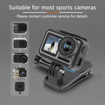 Support de fixation pour sac à dos RUIGPRO avec pince et vis pour GoPro, Insta360, DJI et autres caméras d'action, rotation à 360°.