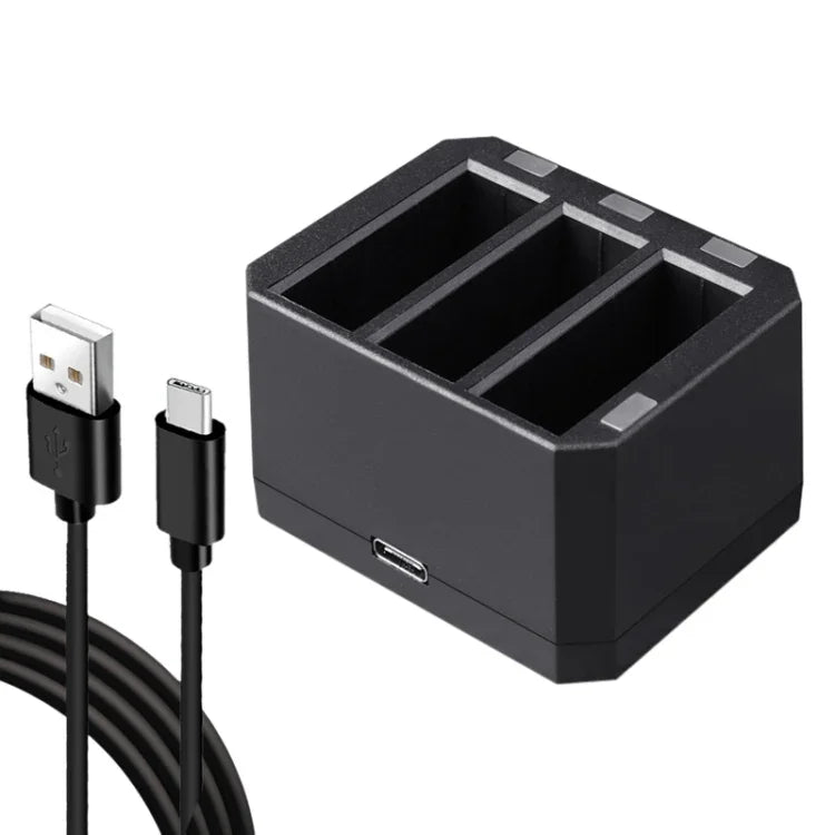 Chargeur triple batterie USB avec indicateur LED pour DJI OSMO Action, Chargeur