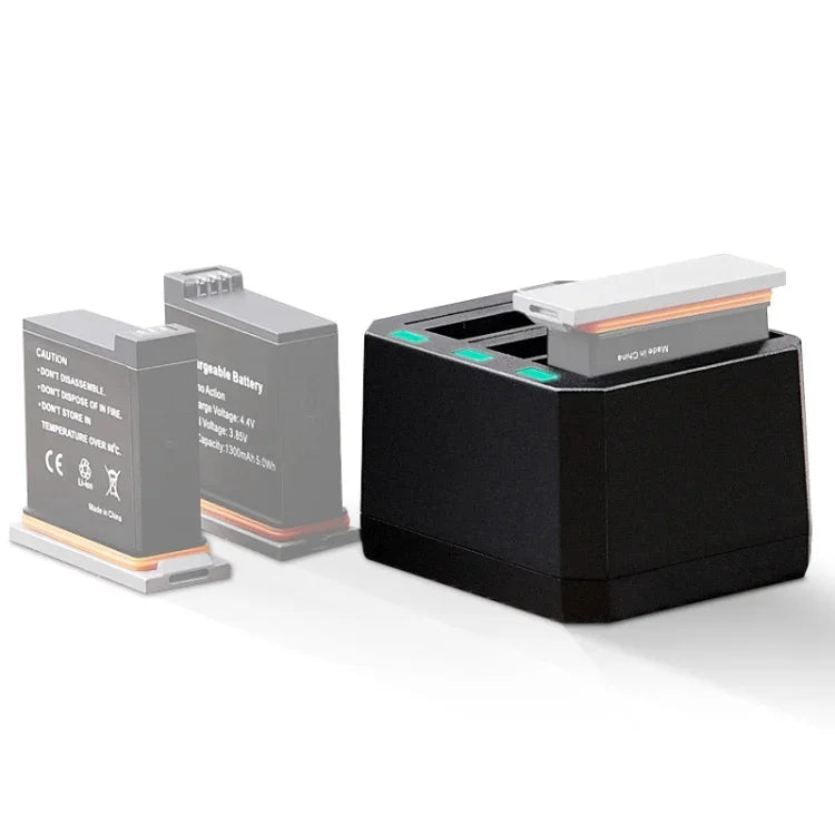 Chargeur triple batterie USB avec indicateur LED pour DJI OSMO Action, Chargeur