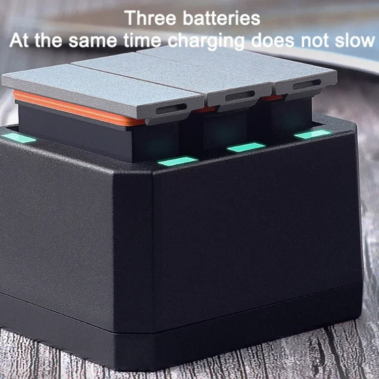 Chargeur triple batterie USB avec indicateur LED pour DJI OSMO Action, Chargeur
