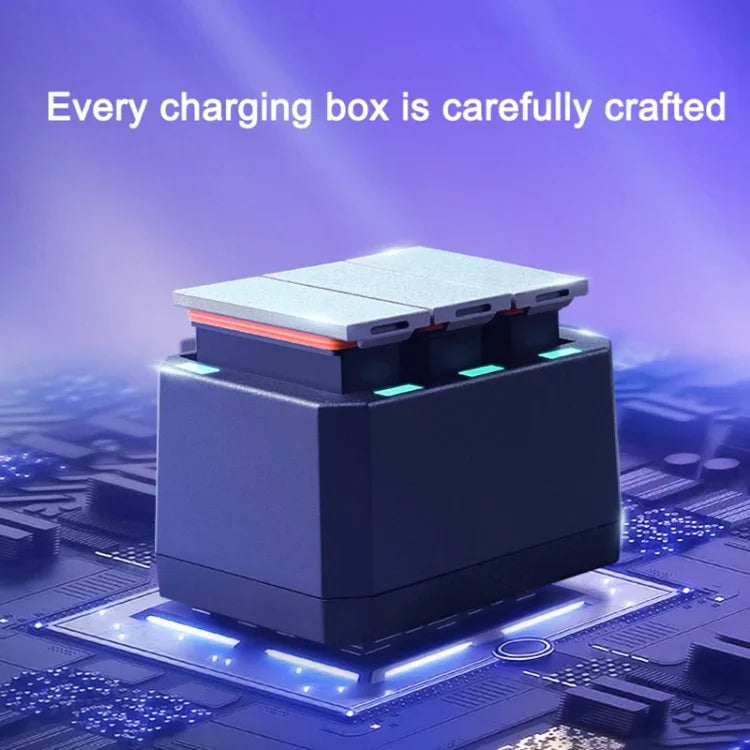 Chargeur triple batterie USB avec indicateur LED pour DJI OSMO Action, Chargeur