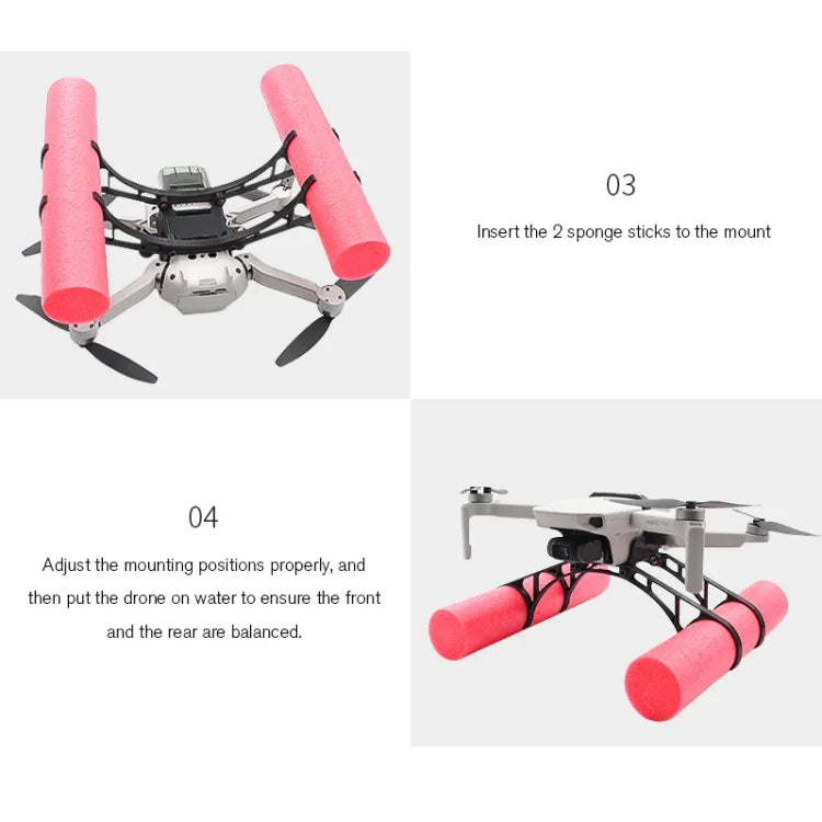 Support d'atterrissage STARTRC avec tige de flottaison et rehausseur pour DJI Mavic 2 mini.