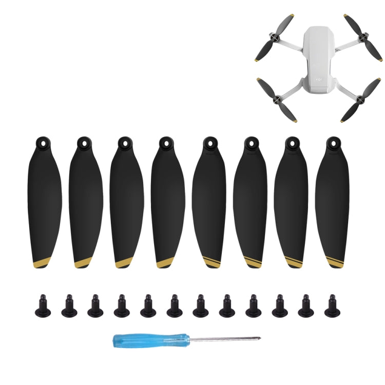 8 PIÈCES/Ensemble Sunnylife 4726F Hélices à dégagement rapide à faible bruit pour DJI Mavic Mini 1, pour DJI Mavic Mini 1 Argent, pour DJI Mavic Mini 1 Or
