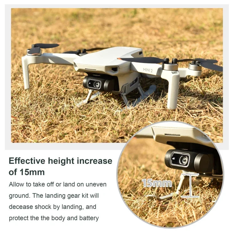 Support d'extension de train d'atterrissage antichoc à dégagement rapide STARTRC 1106837 pour DJI Mini 2 / Mavic Mini.