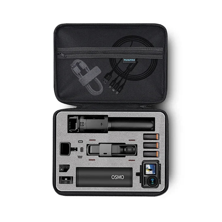 Étui de rangement étanche RUIGPRO Oxford pour caméra stabilisée DJI OSMO Pocket / OSMO Action, dimensions : 30,2 x 20,8 x 7,2 cm, RG52