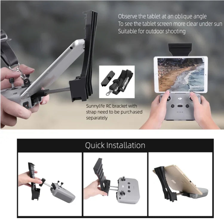Support d'extension de plaque de commande à distance Sunnylife AIR2-Q9293 pour DJI Mavic Air 2